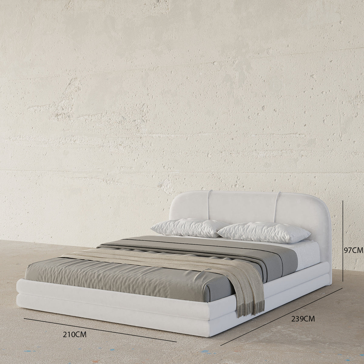 MAPLE HOME Custom Upholstered Bed Frame ¨C Modern Style with Leather/Velvet/Fabric Options