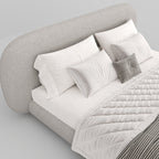 MAPLE HOME Custom Upholstered Bed Frame ¨C Modern Style with Leather/Velvet/Fabric Options