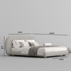 MAPLE HOME Custom Upholstered Bed Frame ¨C Modern Style with Leather/Velvet/Fabric Options