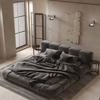 MAPLE HOME Custom Upholstered Bed Frame ¨C Modern Style with Leather/Velvet/Fabric Options