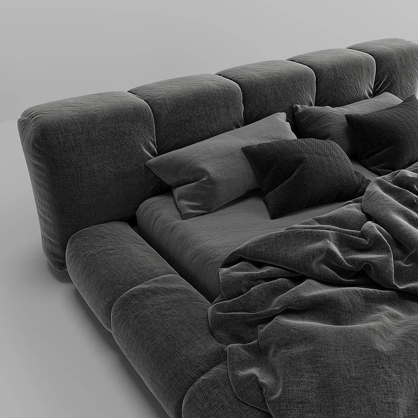 MAPLE HOME Custom Upholstered Bed Frame ¨C Modern Style with Leather/Velvet/Fabric Options