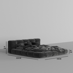 MAPLE HOME Custom Upholstered Bed Frame ¨C Modern Style with Leather/Velvet/Fabric Options