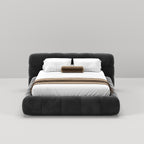 MAPLE HOME Custom Upholstered Bed Frame ¨C Modern Style with Leather/Velvet/Fabric Options