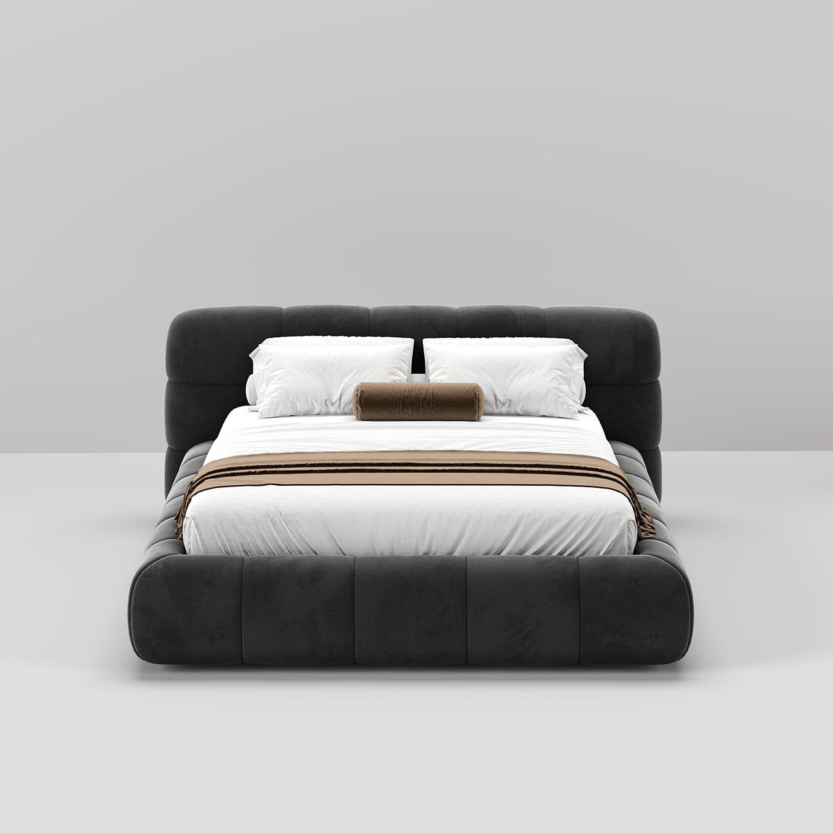 MAPLE HOME Custom Upholstered Bed Frame ¨C Modern Style with Leather/Velvet/Fabric Options