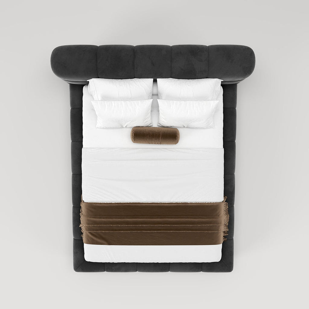 MAPLE HOME Custom Upholstered Bed Frame ¨C Modern Style with Leather/Velvet/Fabric Options