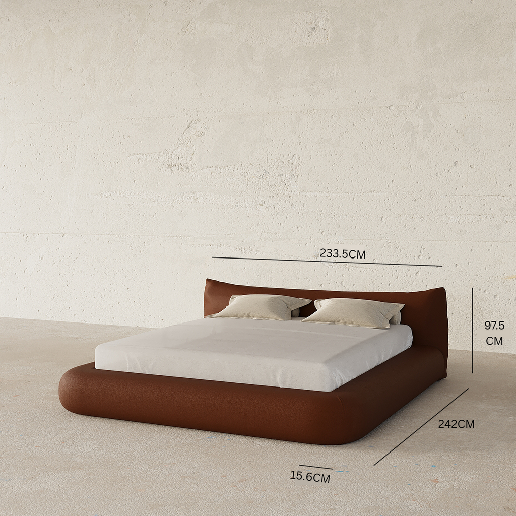 MAPLE HOME Custom Upholstered Bed Frame ¨C Modern Style with Leather/Velvet/Fabric Options