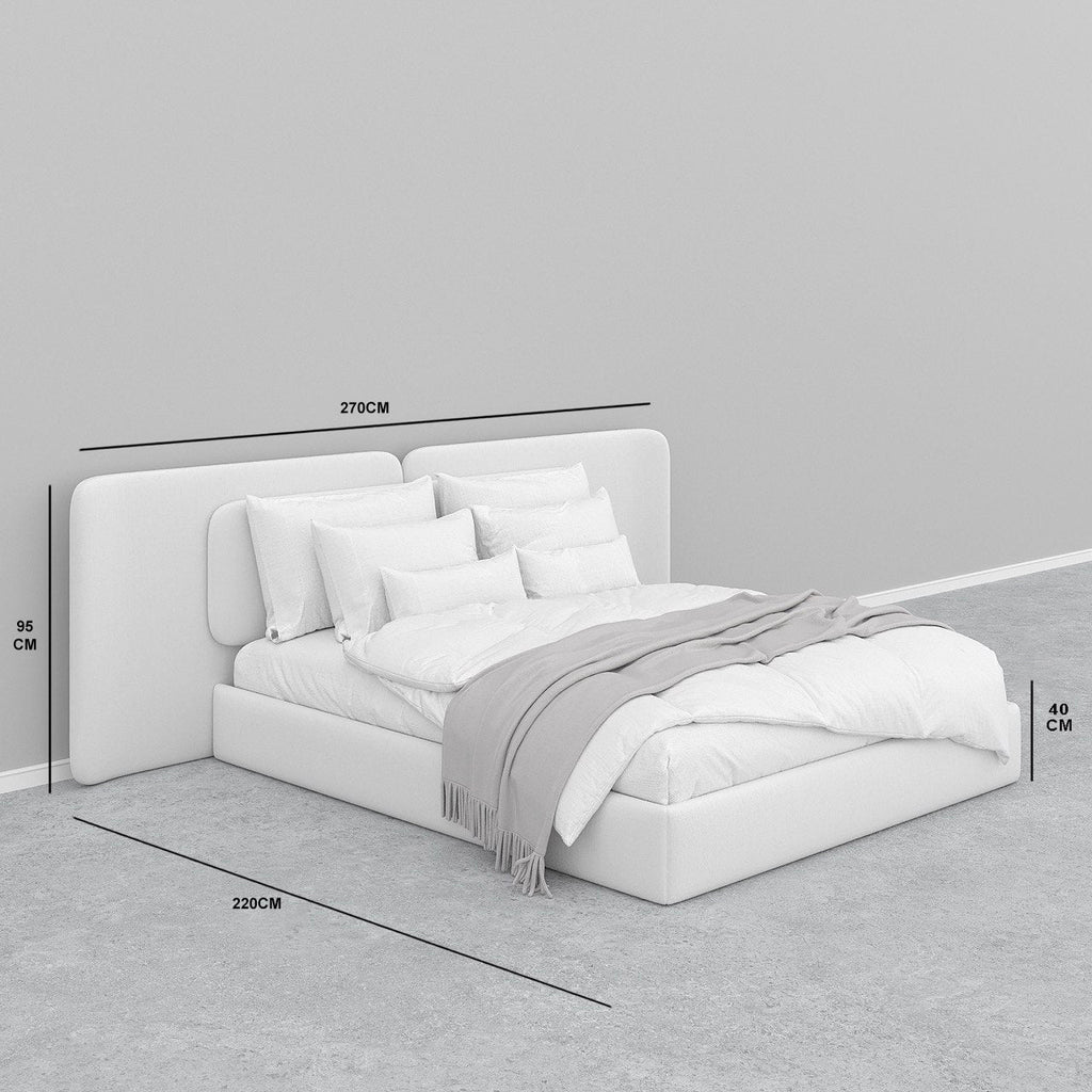 MAPLE HOME Custom Upholstered Bed Frame ¨C Modern Style with Leather/Velvet/Fabric Options