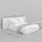MAPLE HOME Custom Upholstered Bed Frame ¨C Modern Style with Leather/Velvet/Fabric Options