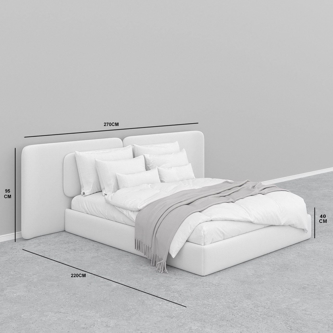 MAPLE HOME Custom Upholstered Bed Frame ¨C Modern Style with Leather/Velvet/Fabric Options