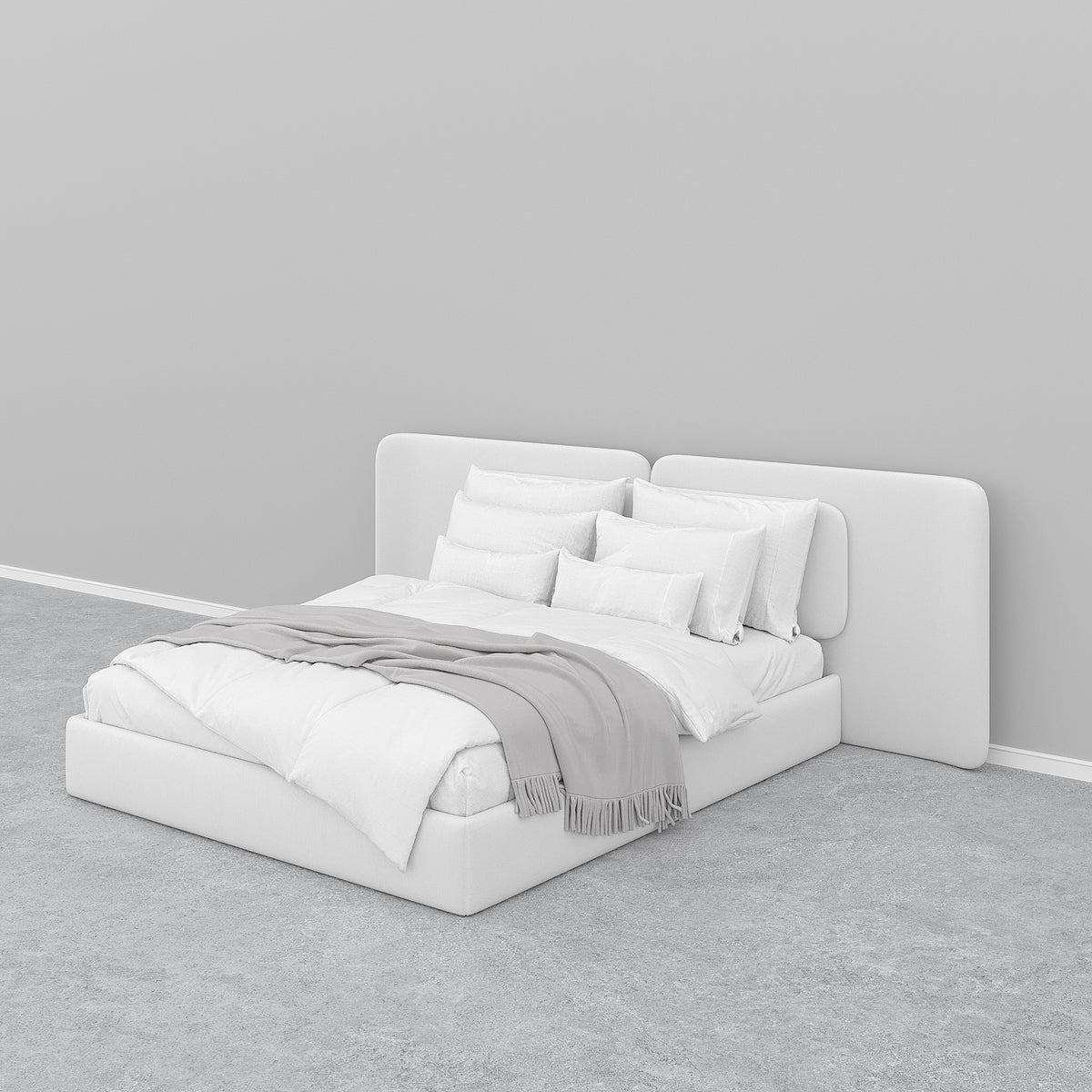 MAPLE HOME Custom Upholstered Bed Frame ¨C Modern Style with Leather/Velvet/Fabric Options