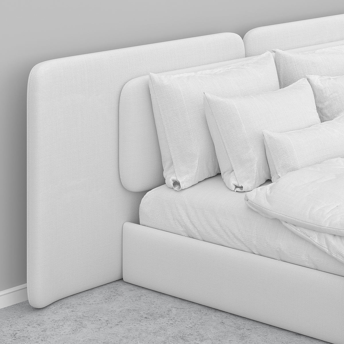 MAPLE HOME Custom Upholstered Bed Frame ¨C Modern Style with Leather/Velvet/Fabric Options