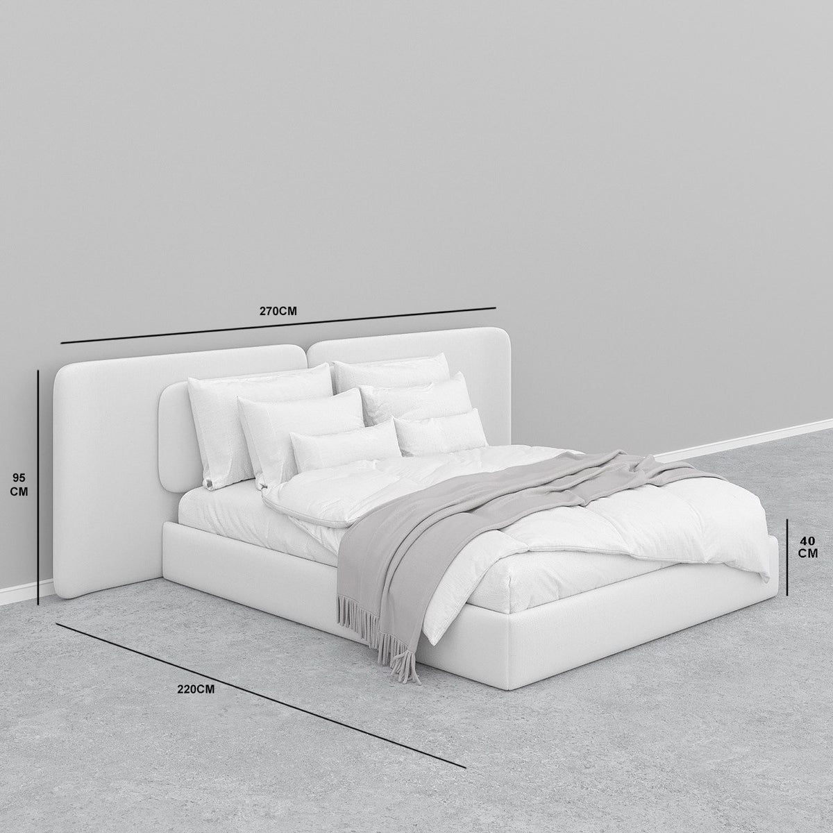 MAPLE HOME Custom Upholstered Bed Frame ¨C Modern Style with Leather/Velvet/Fabric Options