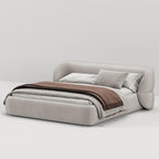 MAPLE HOME Custom Upholstered Bed Frame ¨C Modern Style with Leather/Velvet/Fabric Options