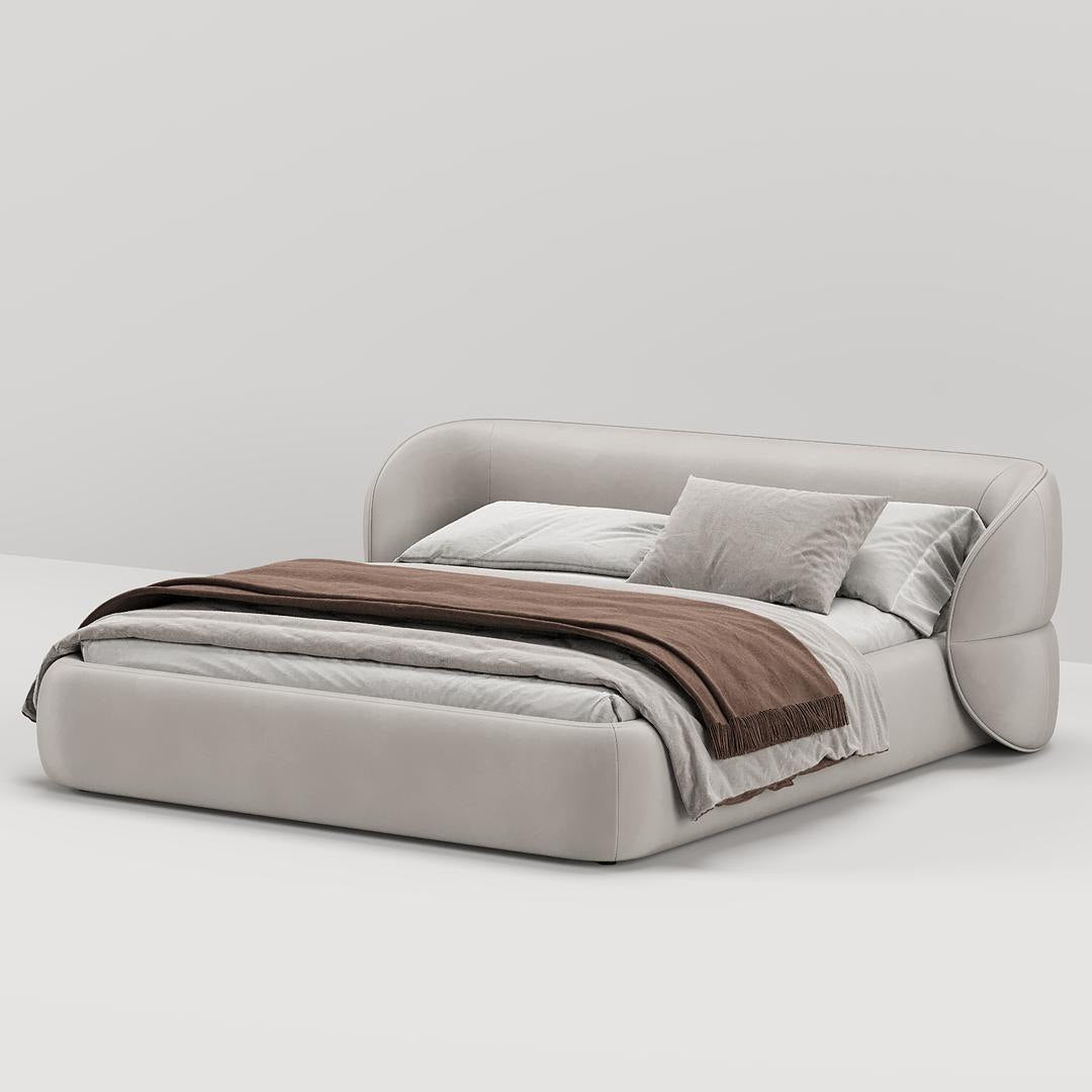 MAPLE HOME Custom Upholstered Bed Frame ¨C Modern Style with Leather/Velvet/Fabric Options