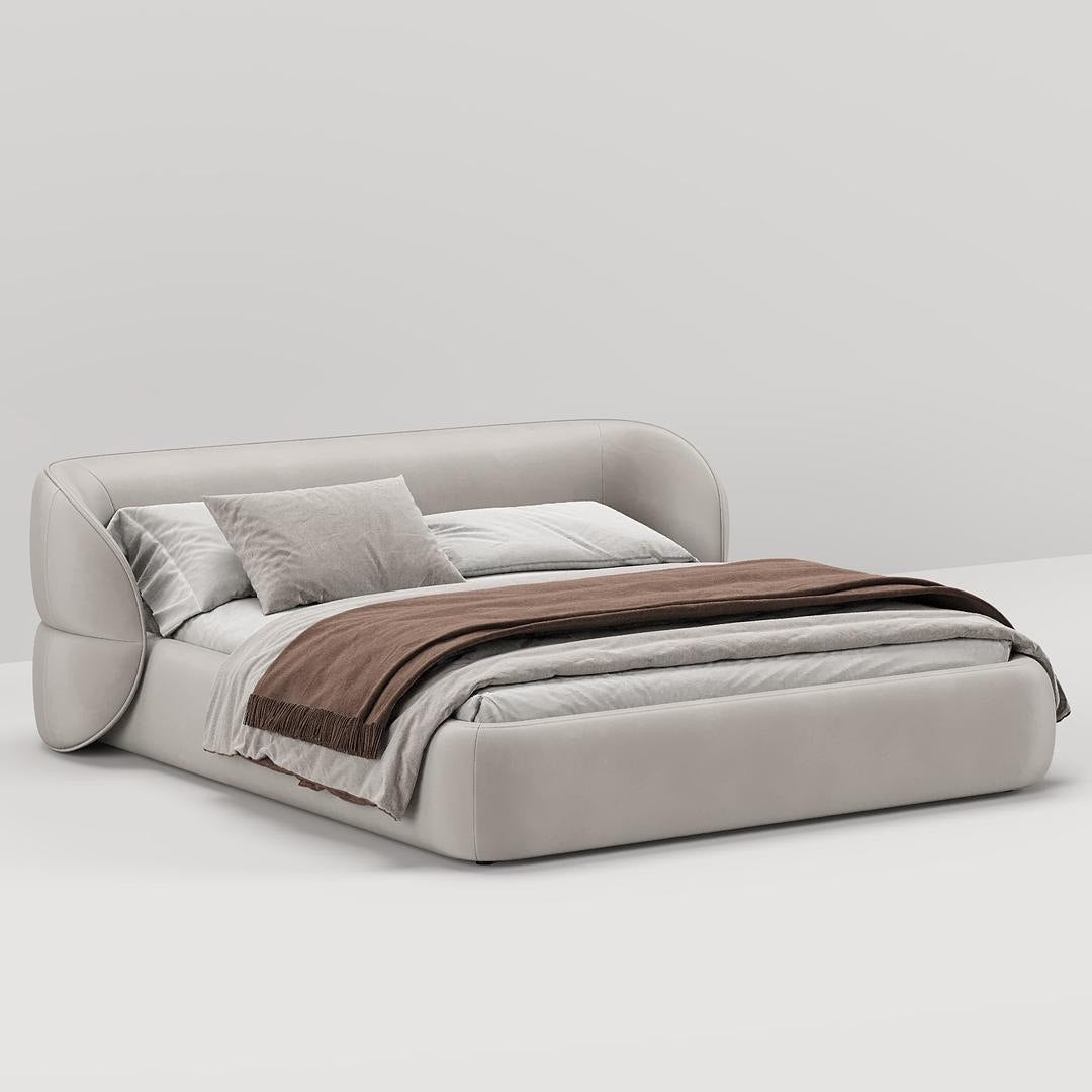 MAPLE HOME Custom Upholstered Bed Frame ¨C Modern Style with Leather/Velvet/Fabric Options
