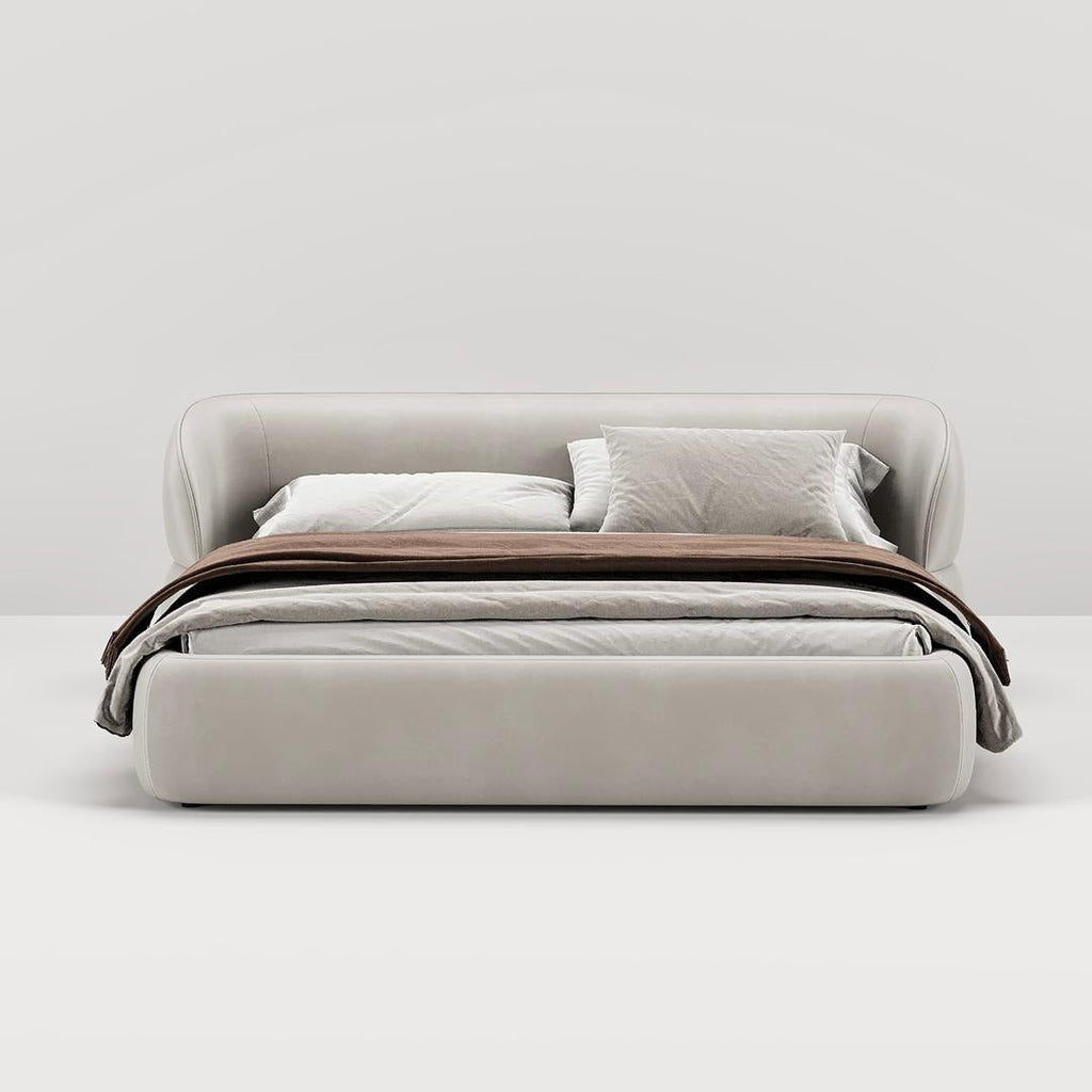 MAPLE HOME Custom Upholstered Bed Frame ¨C Modern Style with Leather/Velvet/Fabric Options