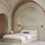 MAPLE HOME Custom Upholstered Bed Frame ¨C Modern Style with Leather/Velvet/Fabric Options