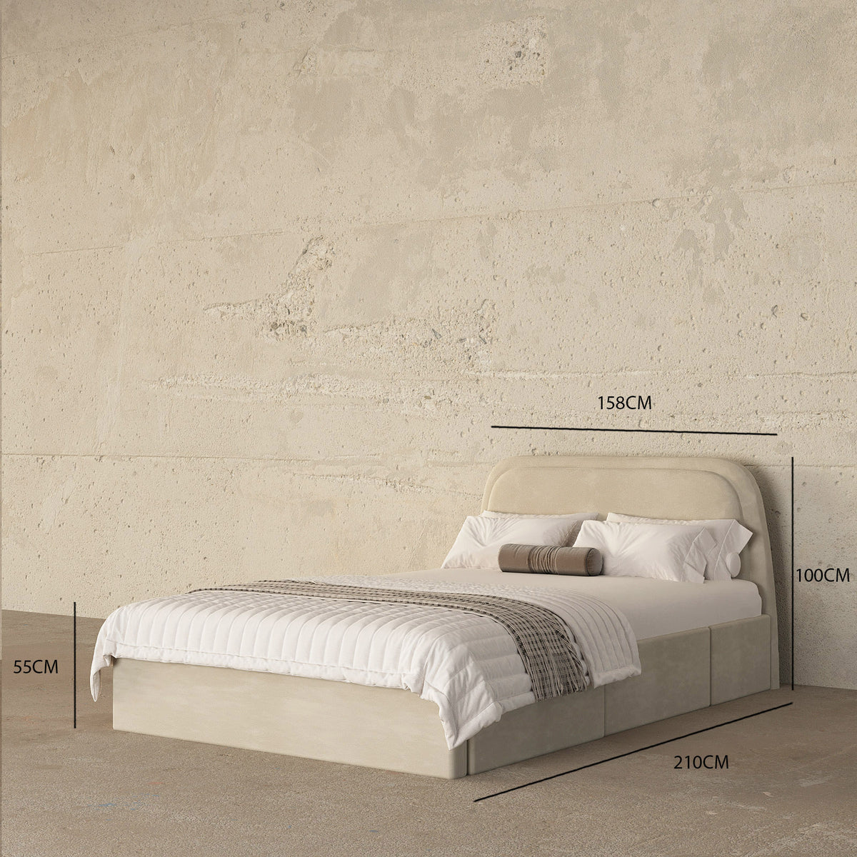 MAPLE HOME Custom Upholstered Bed Frame ¨C Modern Style with Leather/Velvet/Fabric Options