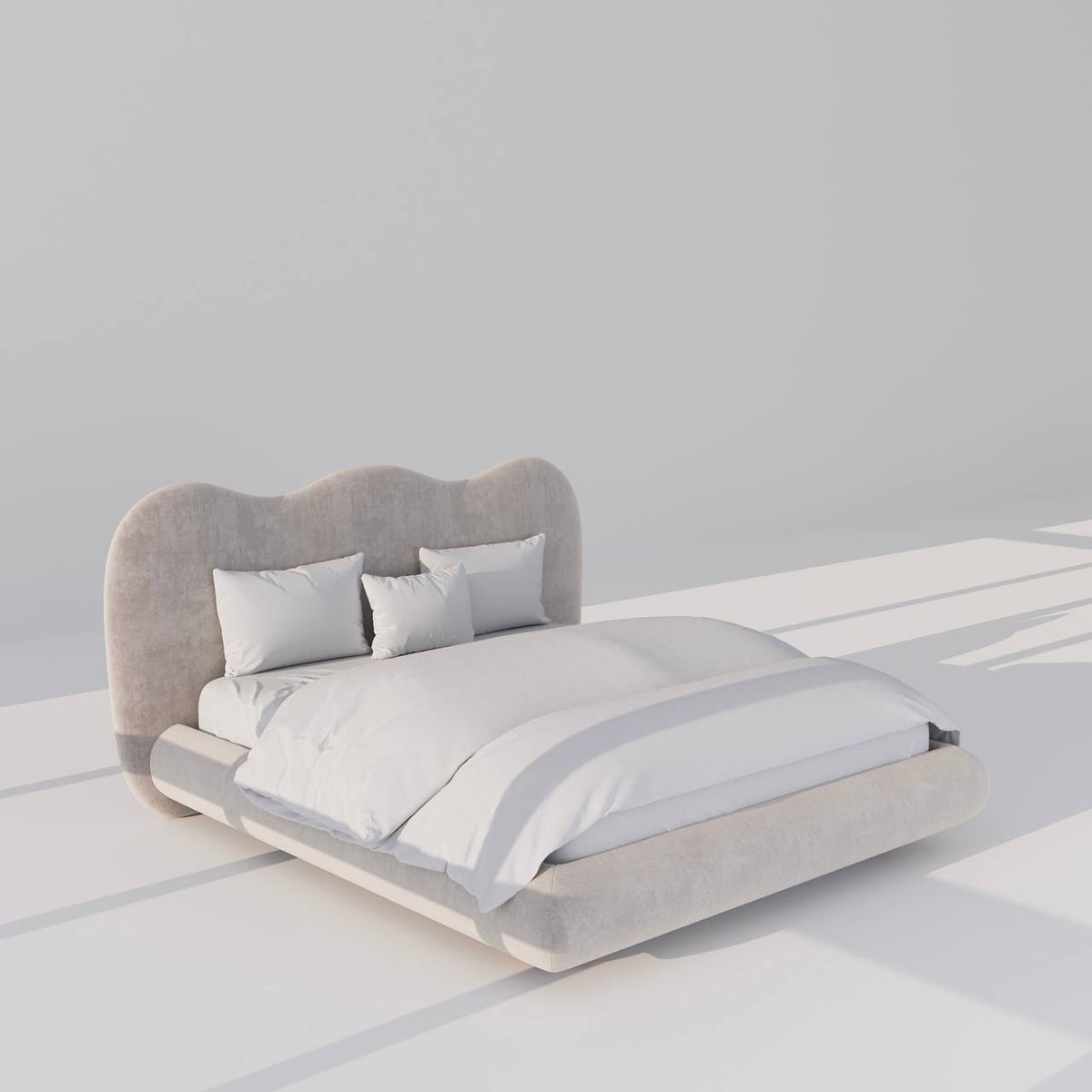 MAPLE HOME Custom Upholstered Bed Frame ¨C Modern Style with Leather/Velvet/Fabric Options