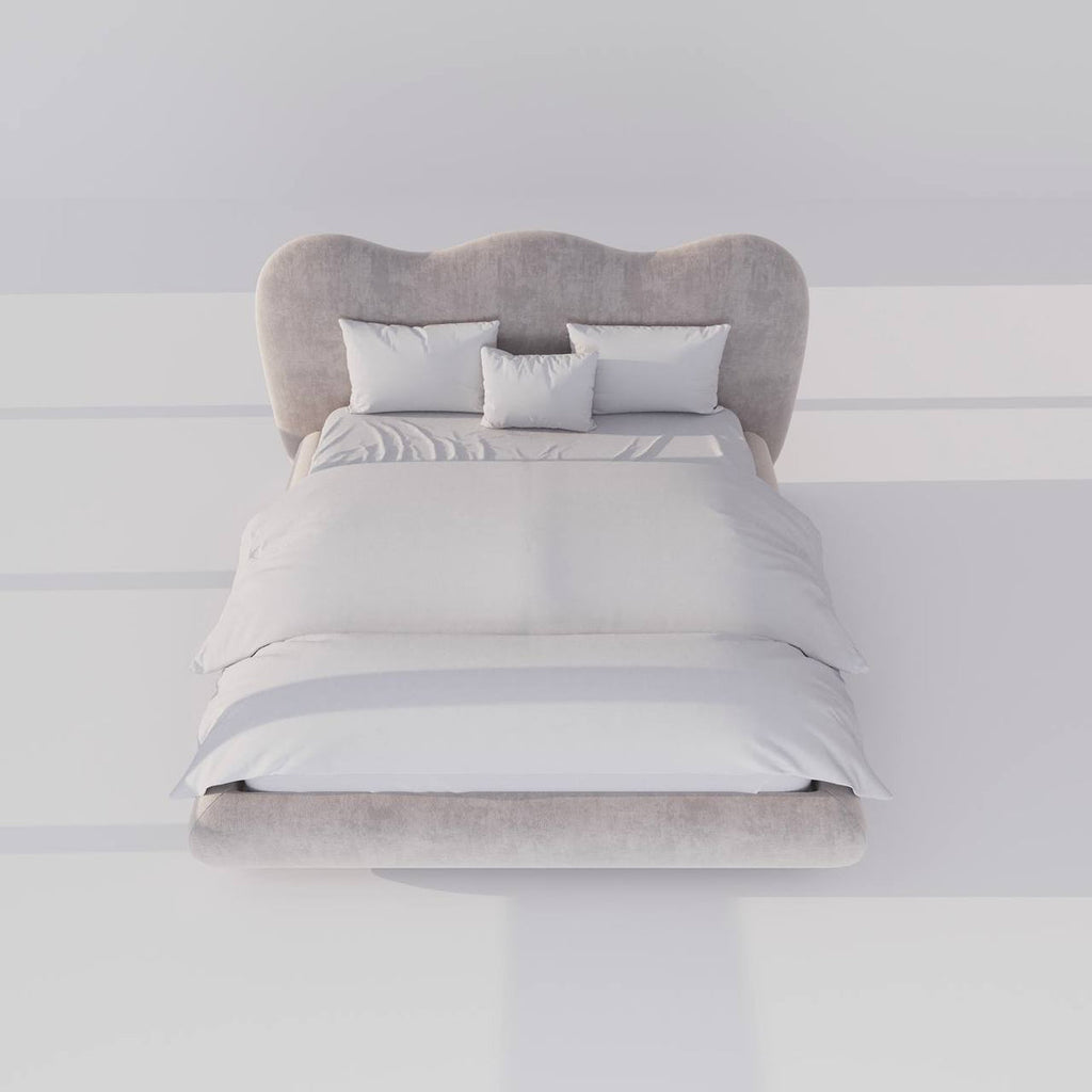 MAPLE HOME Custom Upholstered Bed Frame ¨C Modern Style with Leather/Velvet/Fabric Options