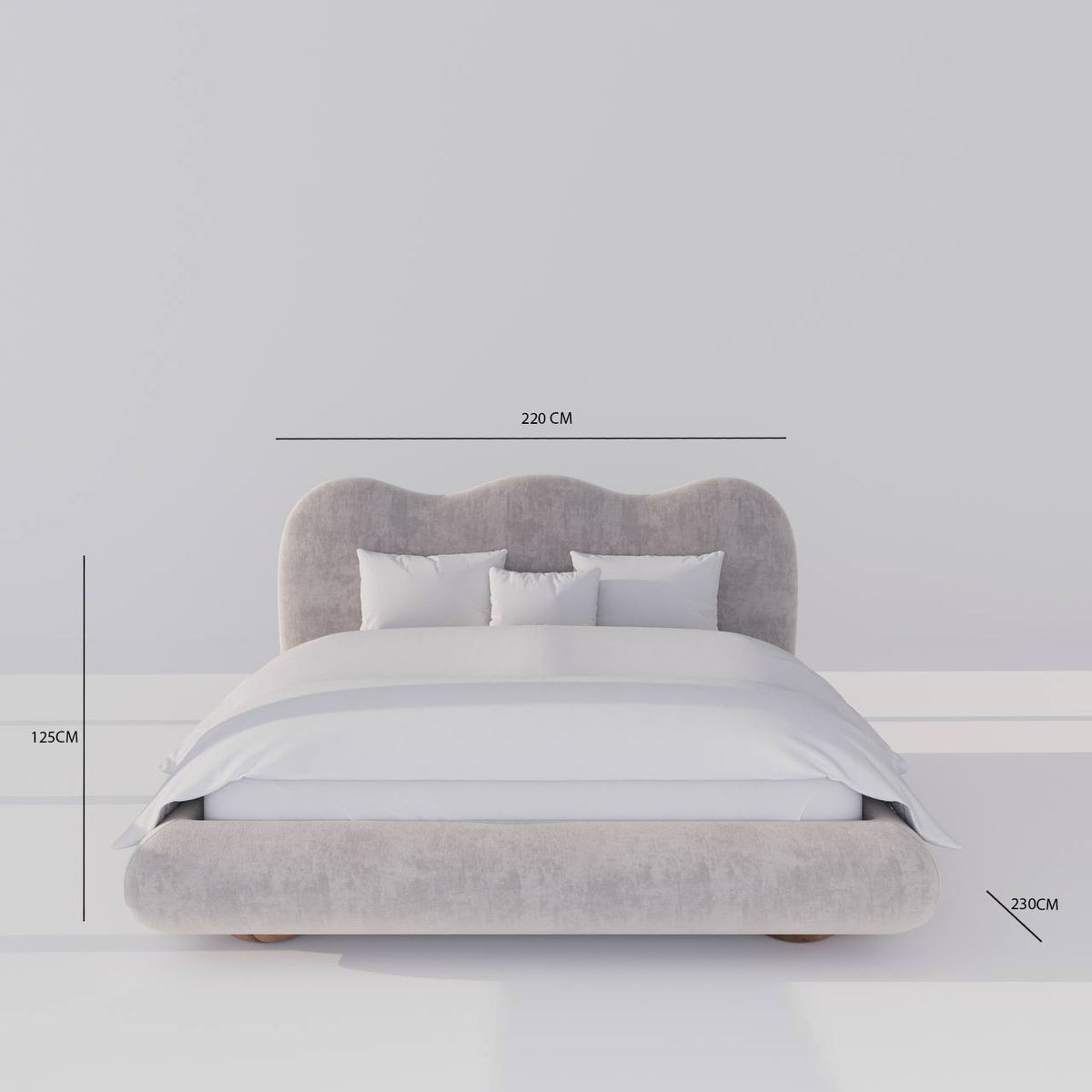 MAPLE HOME Custom Upholstered Bed Frame ¨C Modern Style with Leather/Velvet/Fabric Options