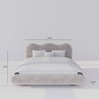 MAPLE HOME Custom Upholstered Bed Frame ¨C Modern Style with Leather/Velvet/Fabric Options