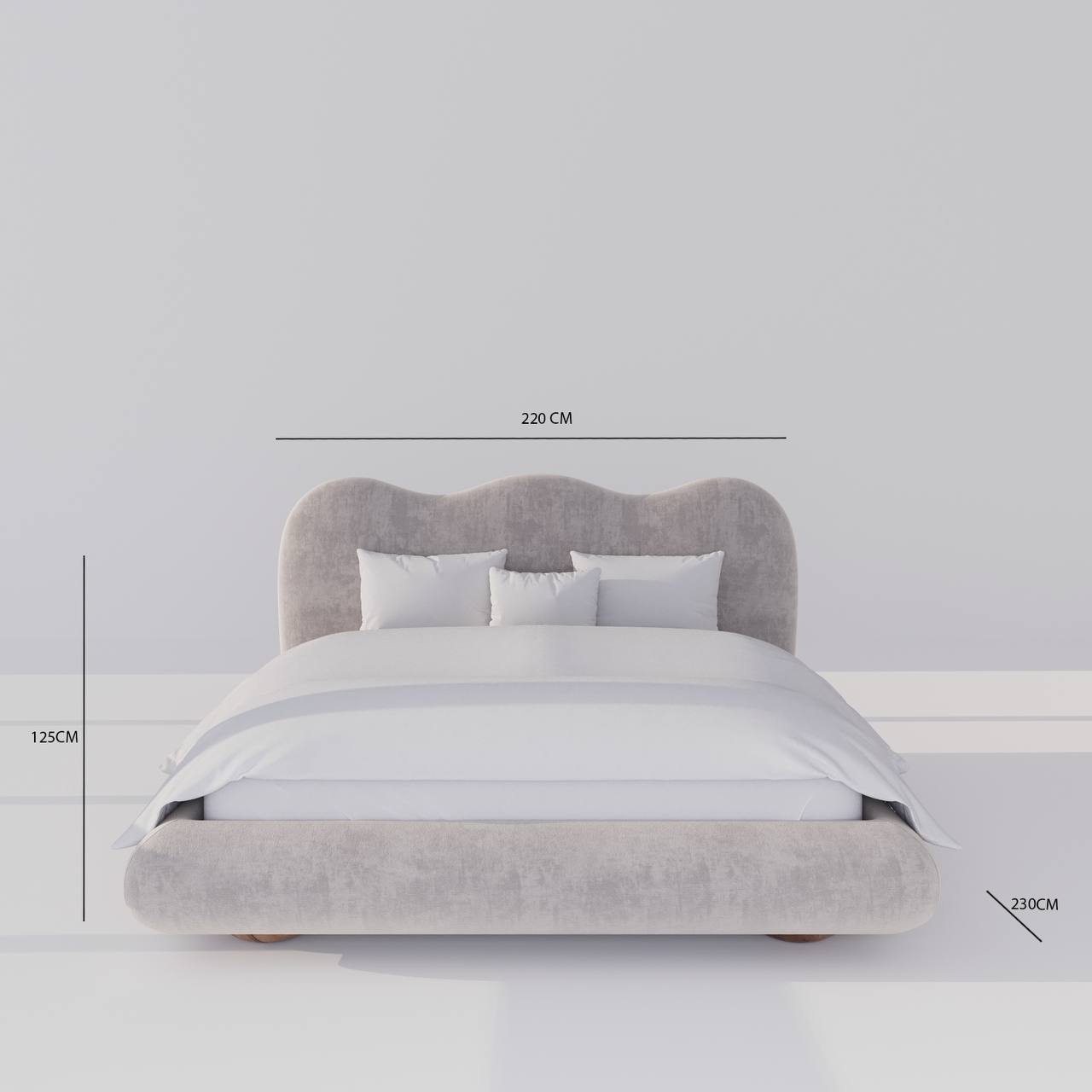 MAPLE HOME Custom Upholstered Bed Frame ¨C Modern Style with Leather/Velvet/Fabric Options