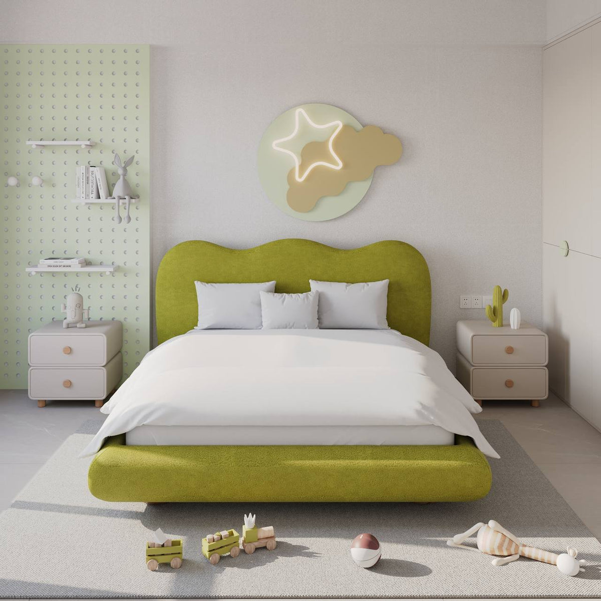 MAPLE HOME Custom Upholstered Bed Frame ¨C Modern Style with Leather/Velvet/Fabric Options