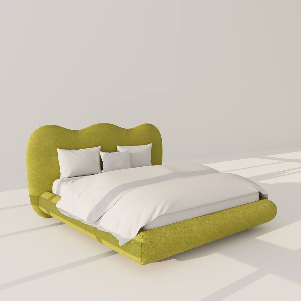 MAPLE HOME Custom Upholstered Bed Frame ¨C Modern Style with Leather/Velvet/Fabric Options