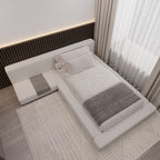 MAPLE HOME Custom Upholstered Bed Frame ¨C Modern Style with Leather/Velvet/Fabric Options
