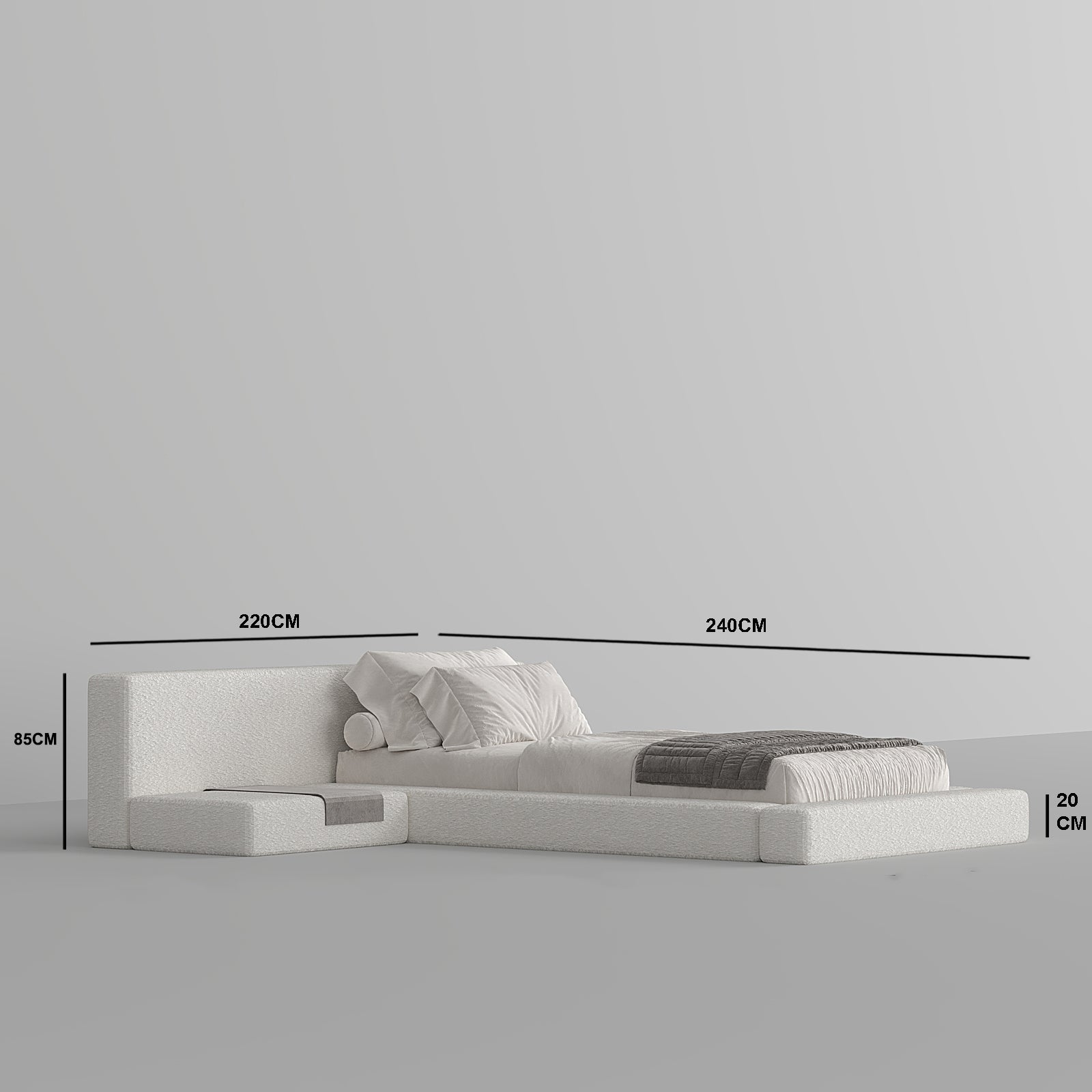 MAPLE HOME Custom Upholstered Bed Frame ¨C Modern Style with Leather/Velvet/Fabric Options