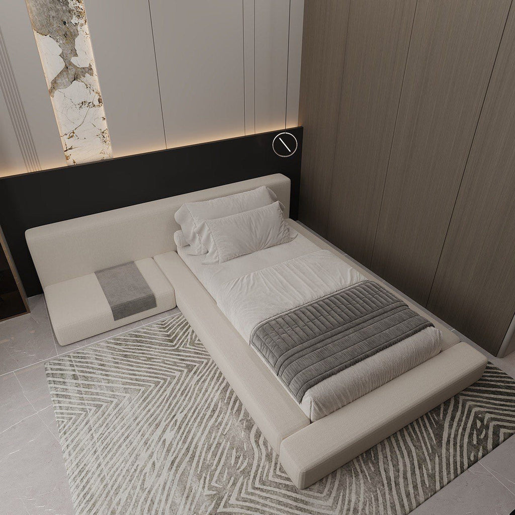 MAPLE HOME Custom Upholstered Bed Frame ¨C Modern Style with Leather/Velvet/Fabric Options