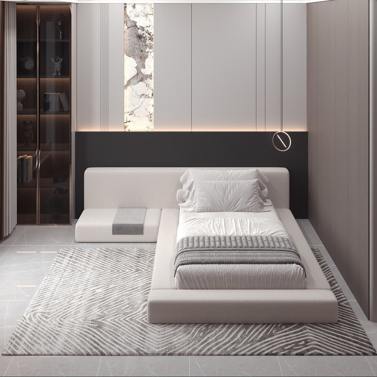 MAPLE HOME Custom Upholstered Bed Frame ¨C Modern Style with Leather/Velvet/Fabric Options