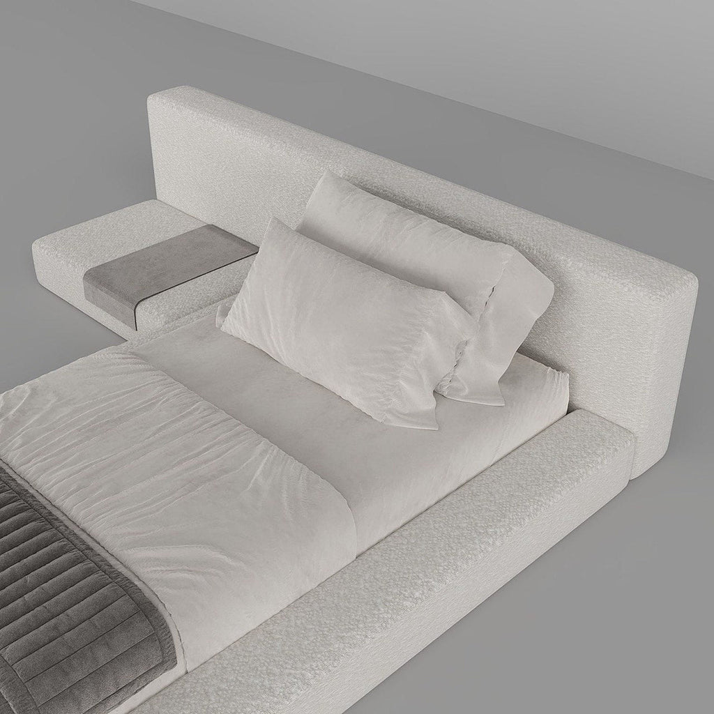MAPLE HOME Custom Upholstered Bed Frame ¨C Modern Style with Leather/Velvet/Fabric Options
