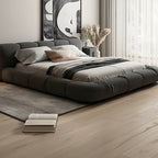 Maple Home Upholstered Bed Frame ¨C Custom Sizes & Colors, Vertical Stripes, UAE-Made