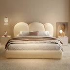 Maple Home Upholstered Bed Frame ¨C Custom Sizes & Colors, Vertical Stripes, UAE-Made