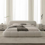 Maple Home Upholstered Bed Frame ¨C Custom Sizes & Colors, Vertical Stripes, UAE-Made