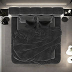 Maple Home Upholstered Bed Frame ¨C Custom Sizes & Colors, Vertical Stripes, UAE-Made