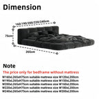 Maple Home Upholstered Bed Frame ¨C Custom Sizes & Colors, Vertical Stripes, UAE-Made