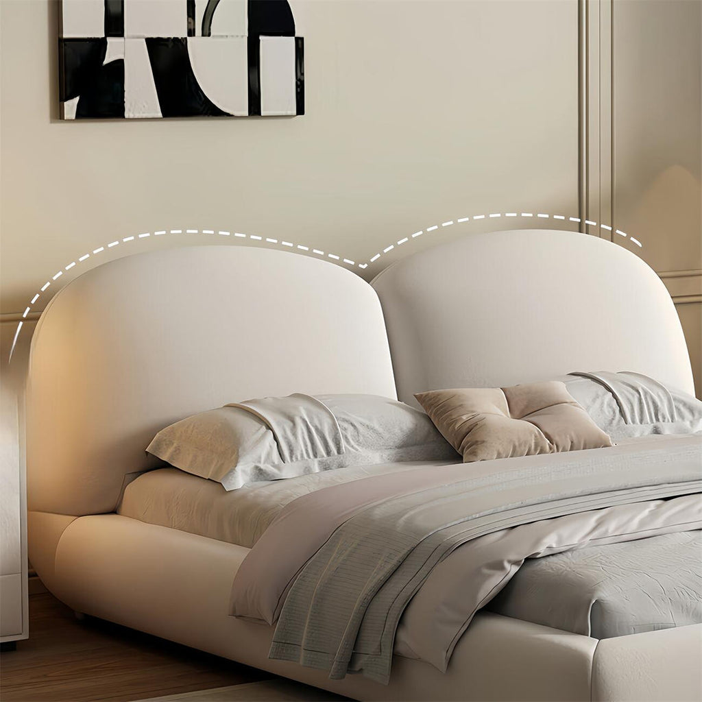 Maple Home Upholstered Bed Frame ¨C Custom Sizes & Colors, Vertical Stripes, UAE-Made