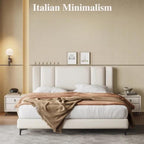 Maple Home Upholstered Bed Frame ¨C Custom Sizes & Colors, Vertical Stripes, UAE-Made