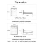 Maple Home Upholstered Bed Frame ¨C Custom Sizes & Colors, Vertical Stripes, UAE-Made