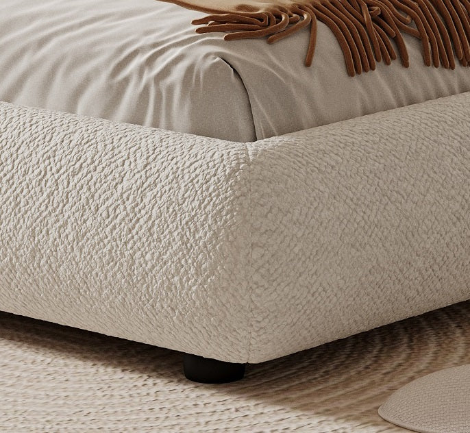 Maple Home Upholstered Bed Frame ¨C Custom Sizes & Colors, Vertical Stripes, UAE-Made