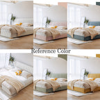 Maple Home Upholstered Bed Frame – Custom Sizes & Colors, Vertical Stripes, UAE-Made