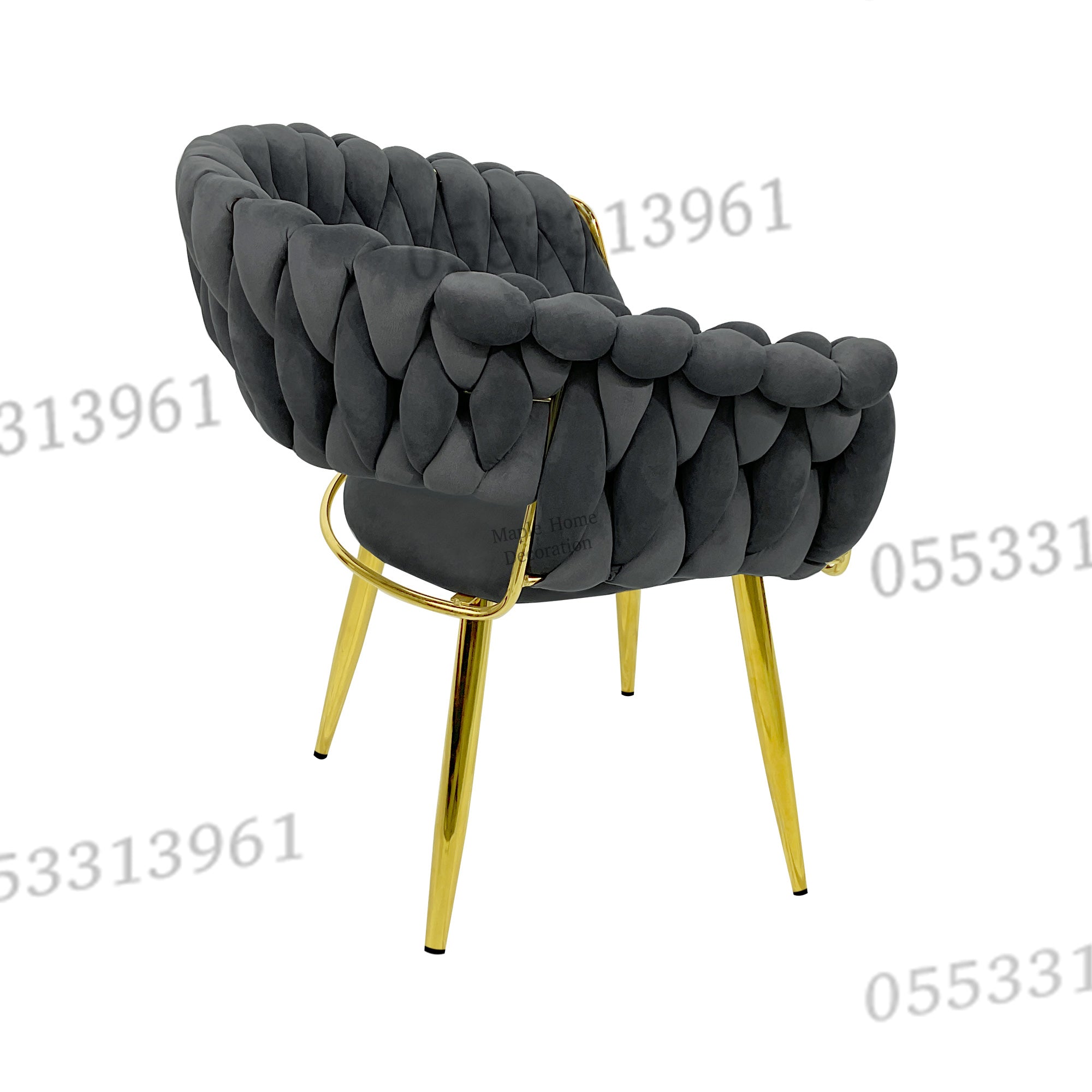 Dining Chairs Velvet Cushion Seat Chair Stainless Steel Golden Legs Dining Room Chair