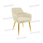 Dining Chairs Velvet Cushion Seat Chair Stainless Steel Golden Legs Dining Room Chair
