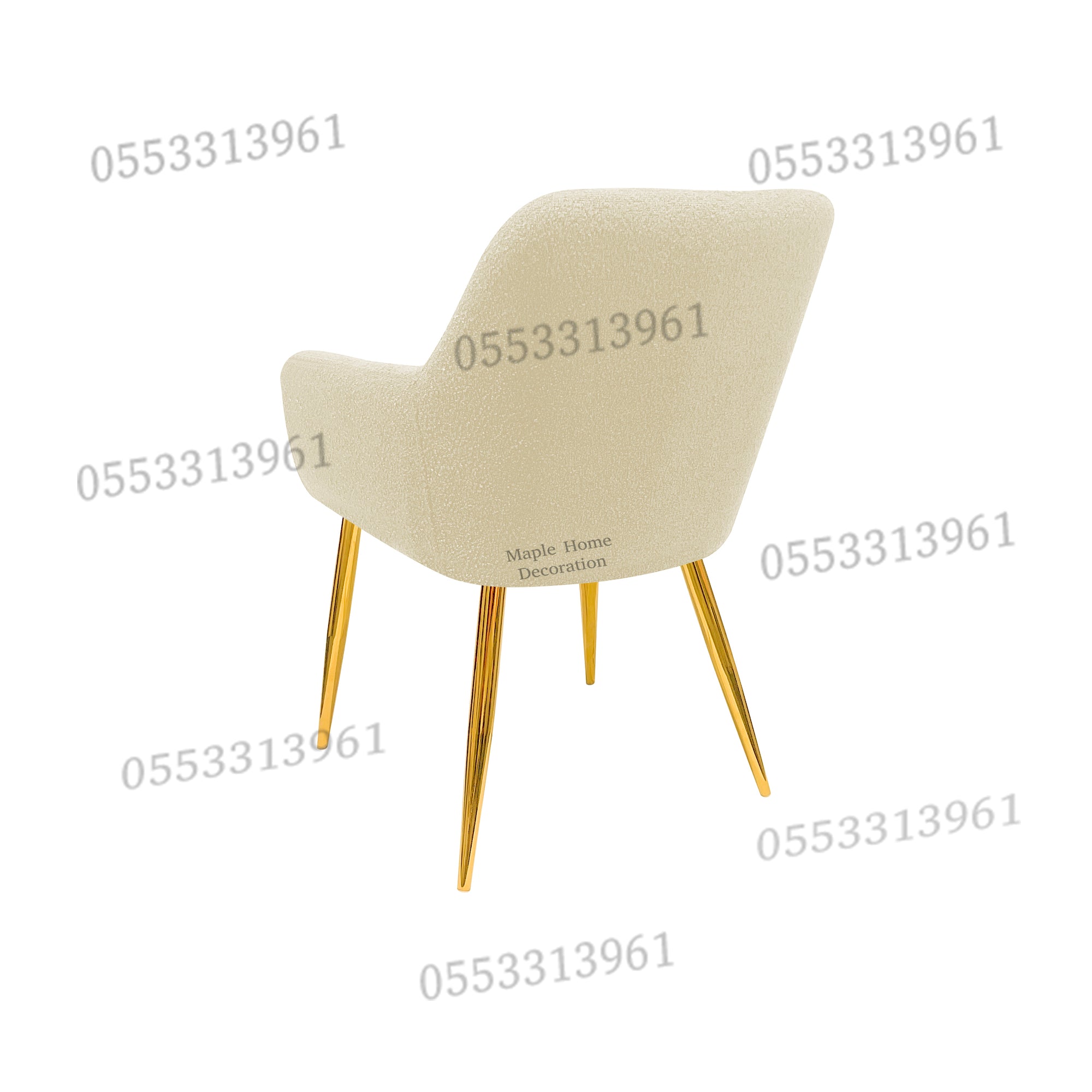 Dining Chairs Velvet Cushion Seat Chair Stainless Steel Golden Legs Dining Room Chair