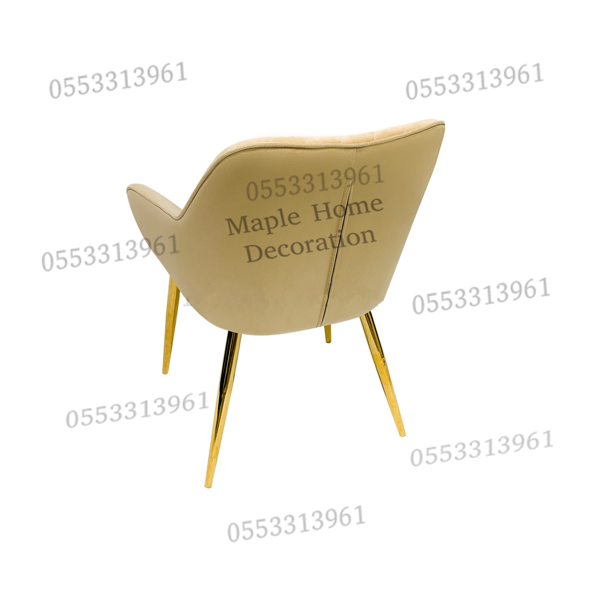 Dining Chairs Velvet Cushion Seat Chair Stainless Steel Golden Legs Dining Room Chair