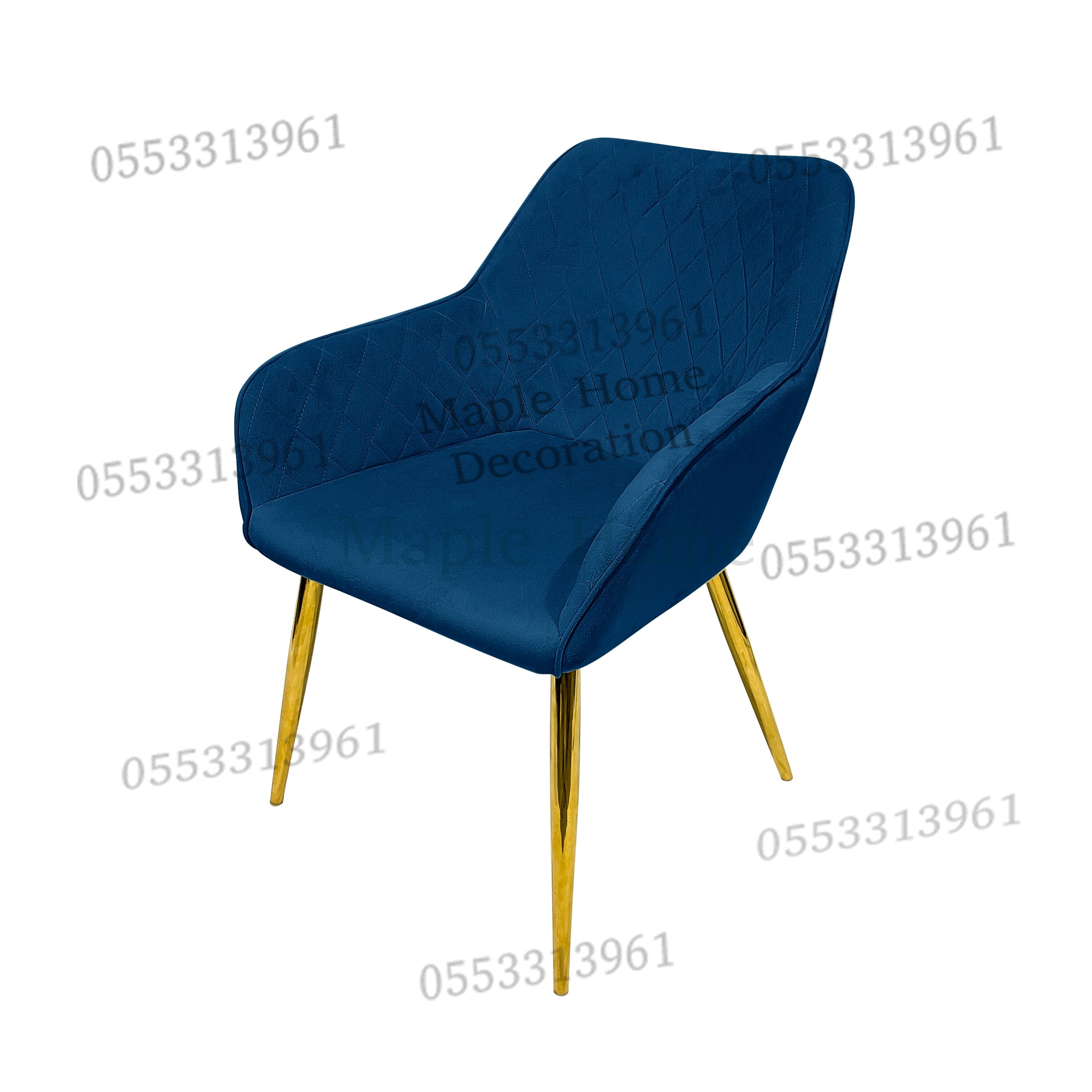 Dining Chairs Velvet Cushion Seat Chair Stainless Steel Golden Legs Dining Room Chair