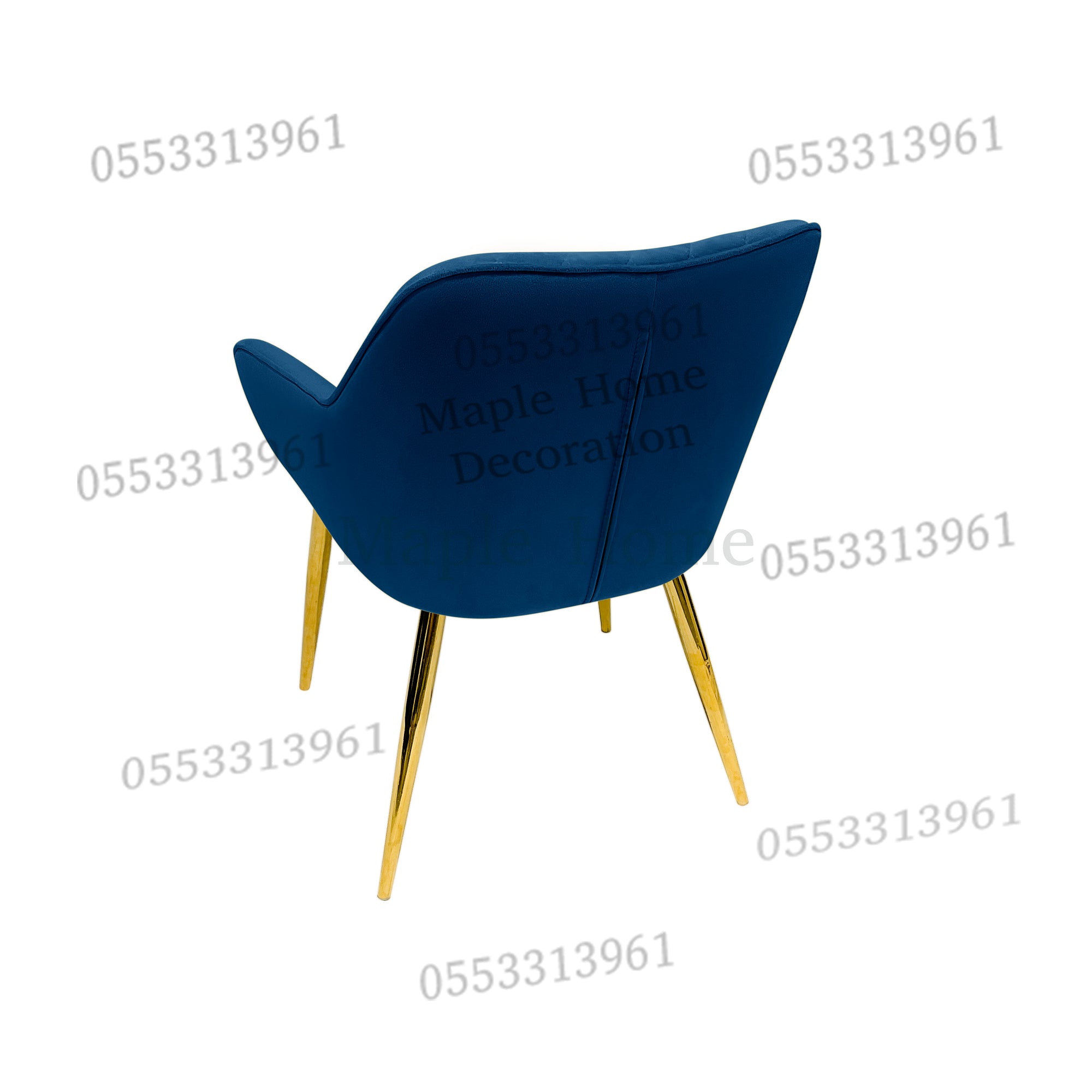 Dining Chairs Velvet Cushion Seat Chair Stainless Steel Golden Legs Dining Room Chair